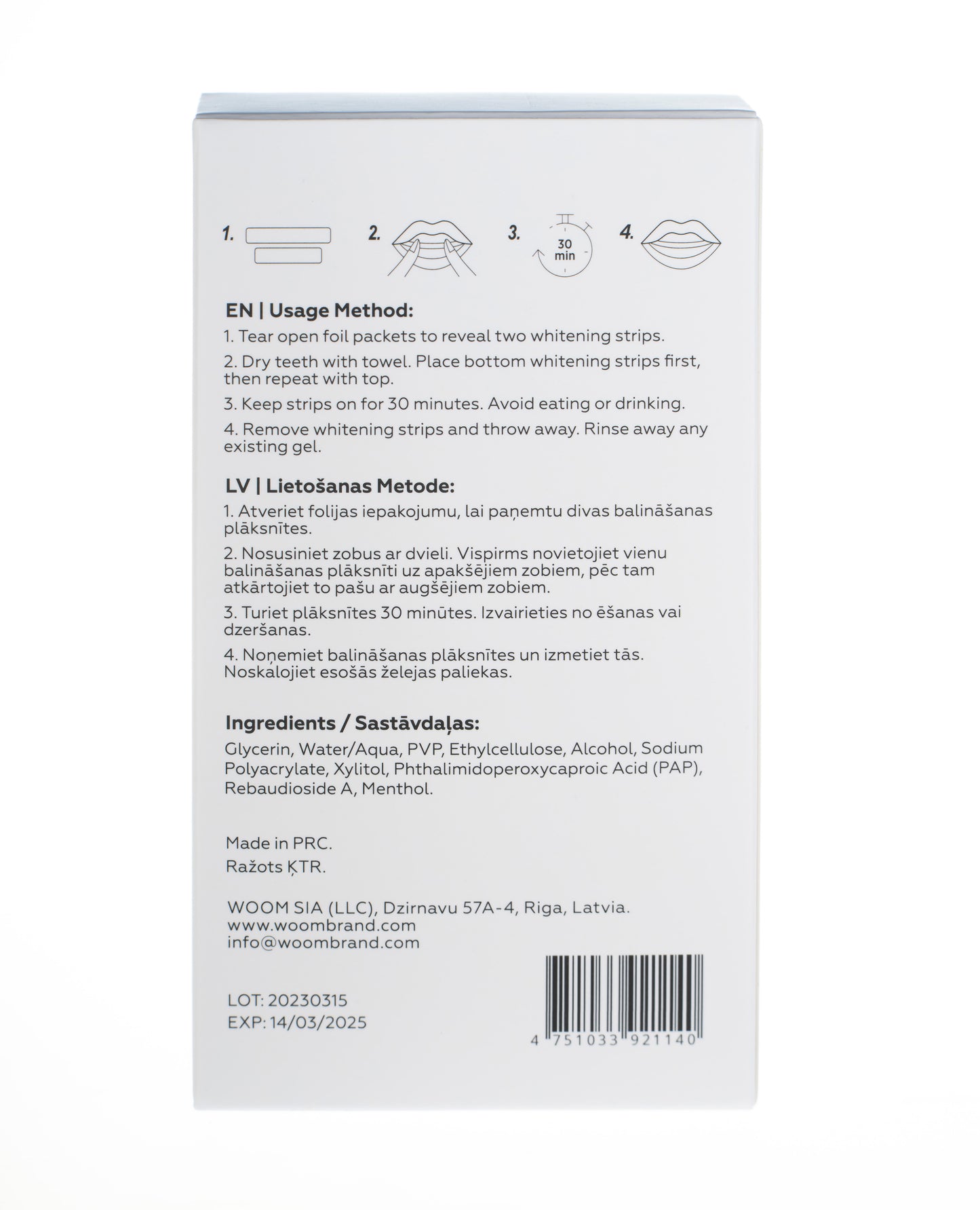Residue-Free Whitening Strips